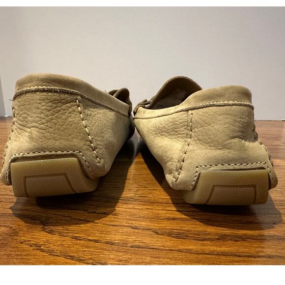 Donald Pliner Bohdi Leather Driving Moccasin Loafers Beige Men’s Size 11 main image 4